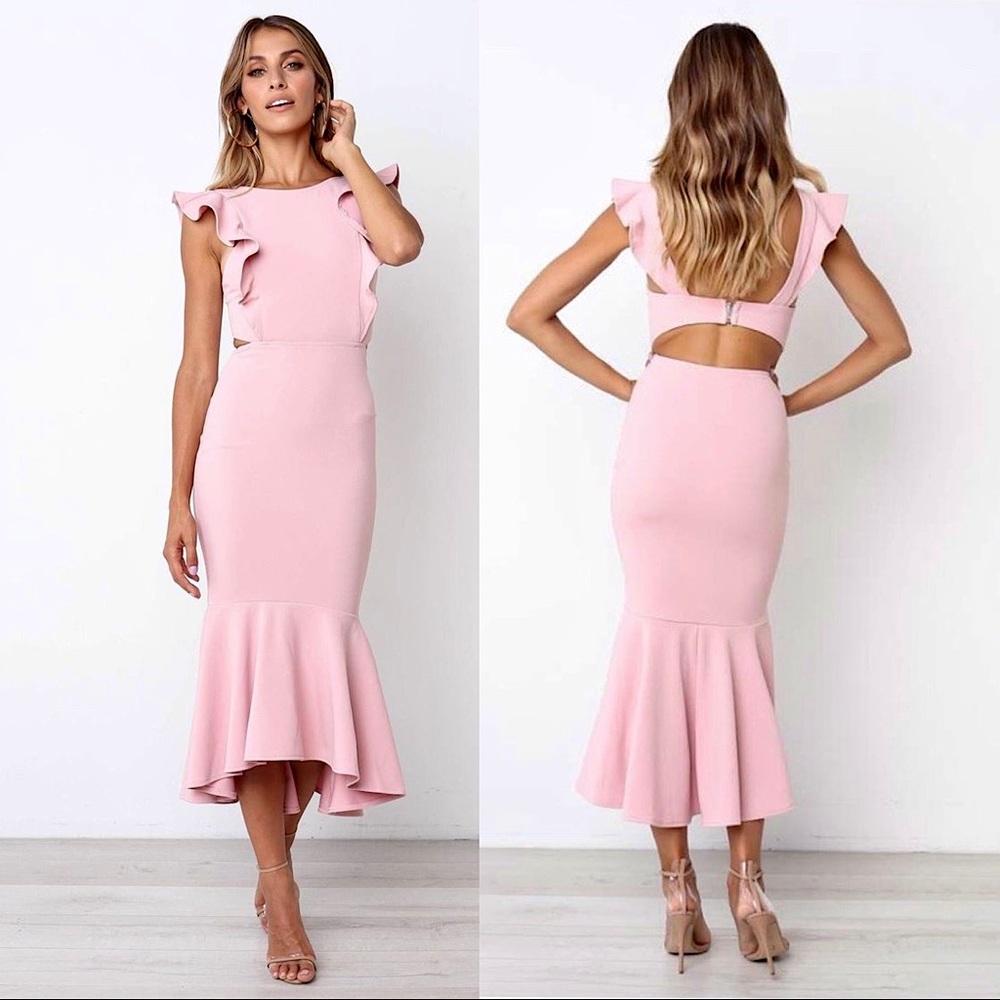 NWT Saints + Secrets Avani Dress in blush